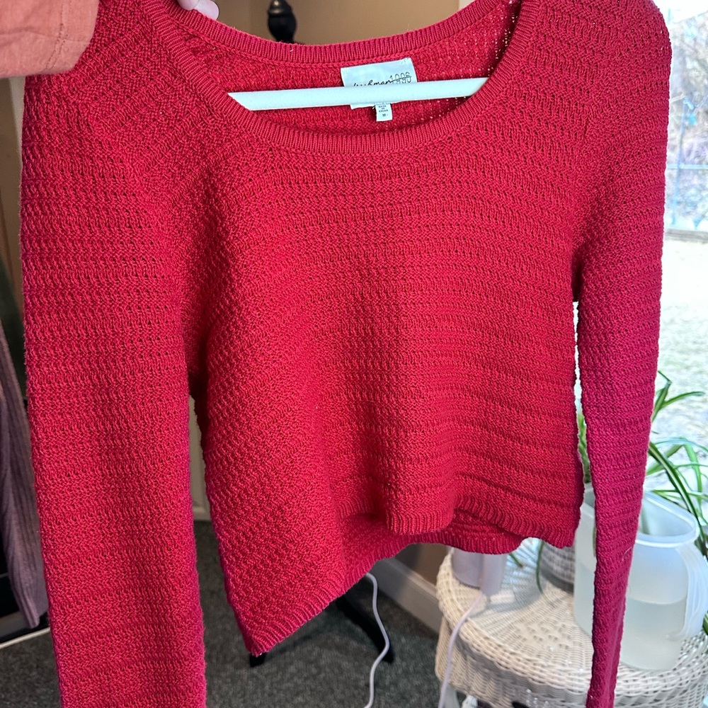 Freshman Vibrant Red Crew Neck Sweater